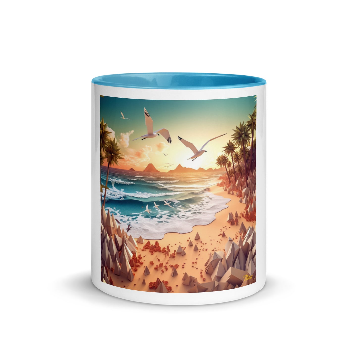 By The Seaside Series Print #4 - Mug with Color Inside