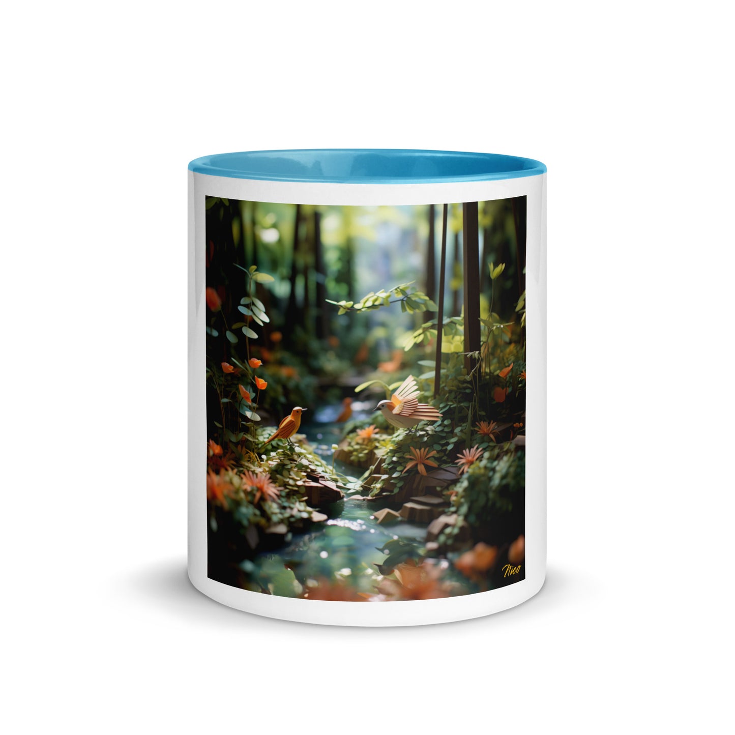 Relaxing By The Brook Series Print #6 - Mug with Color Inside