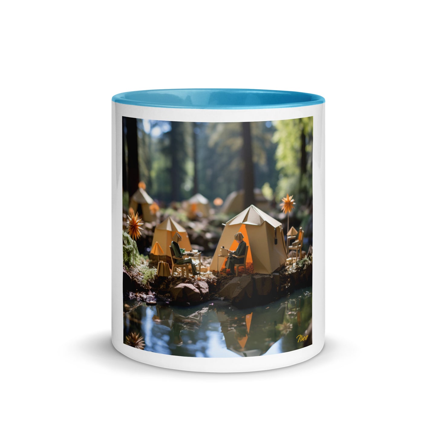 Relaxing By The Brook Series Print #4 - Mug with Color Inside