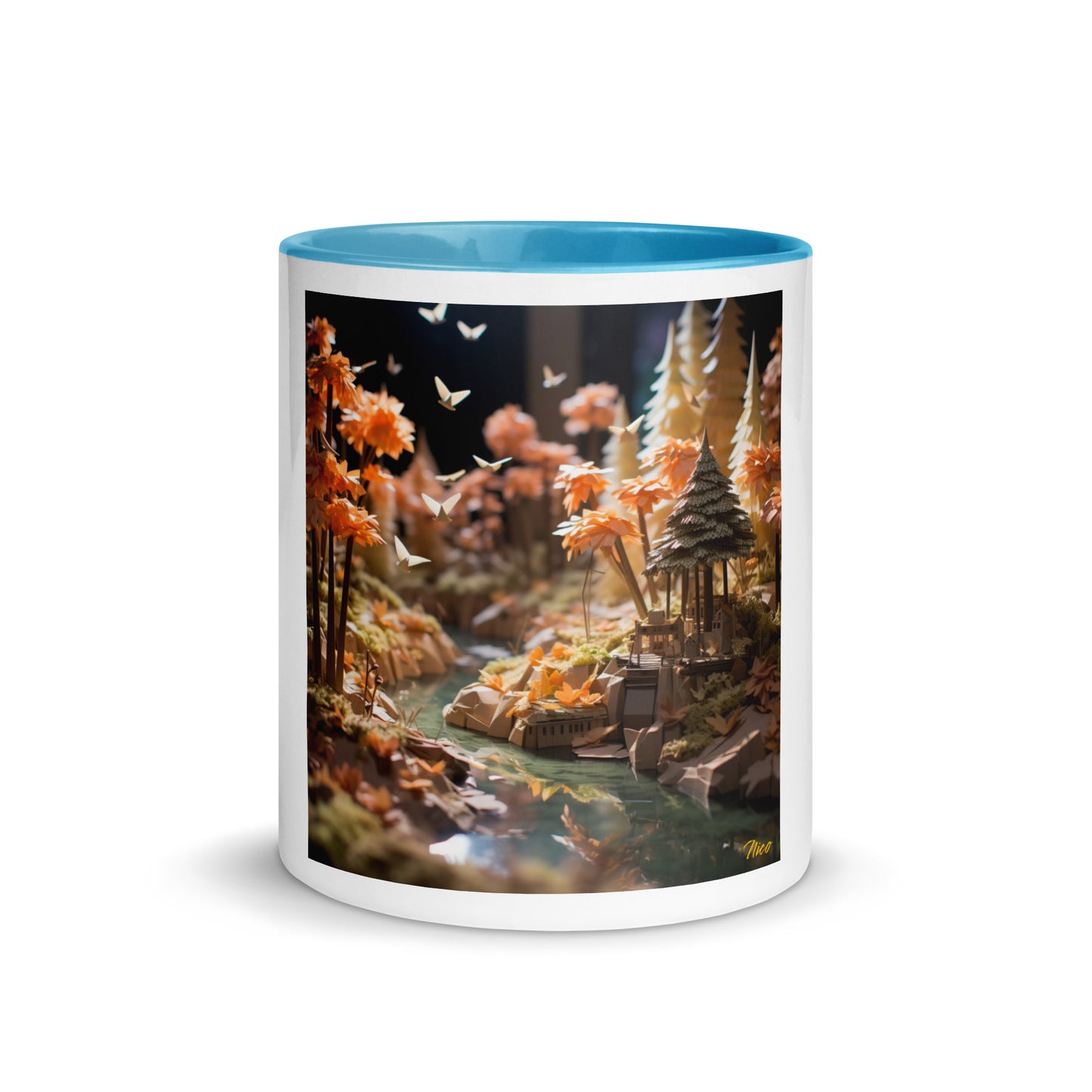 Relaxing By The Brook Series Print #3 - Mug with Color Inside