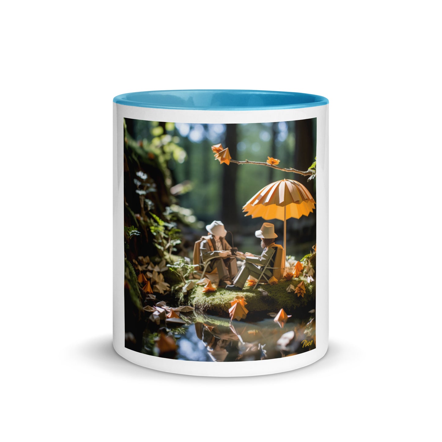 Relaxing By The Brook Series Print #2 - Mug with Color Inside