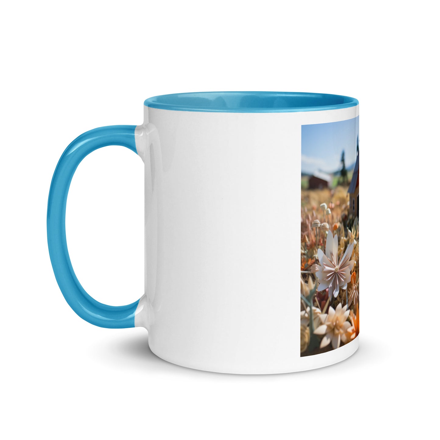 Meadow By The Farm Series Print #4 - Mug with Color Inside