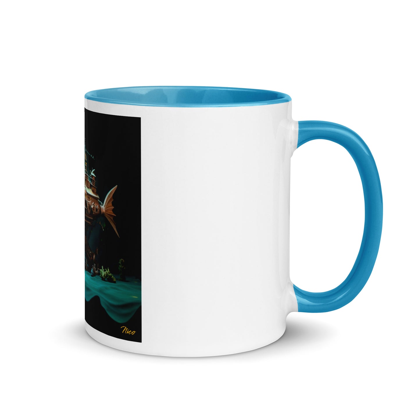 20,000 Leagues Under The Sea Series Print #2 - Mug with Color Inside