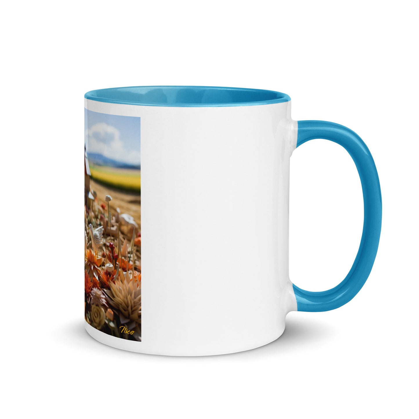 Meadow By The Farm Series Print #4 - Mug with Color Inside