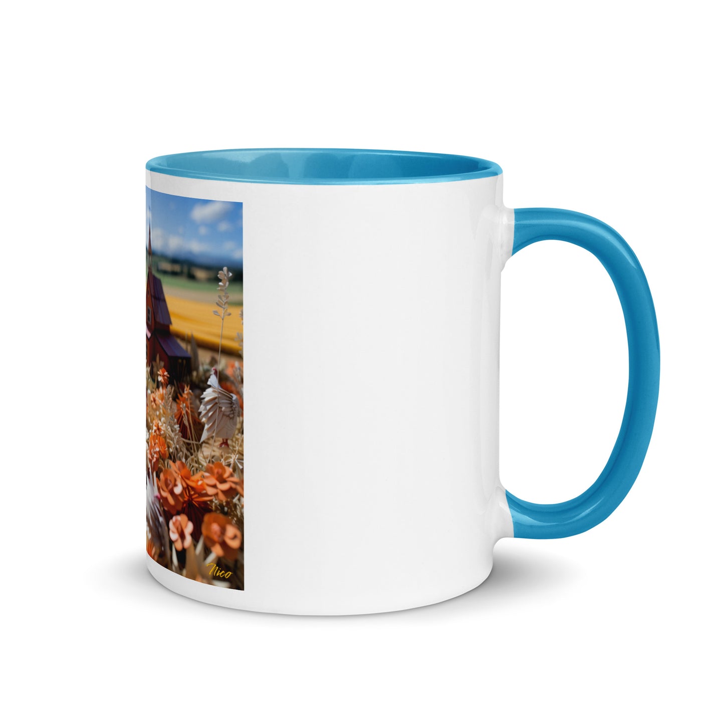 Meadow By The Farm Series Print #7 - Mug with Color Inside