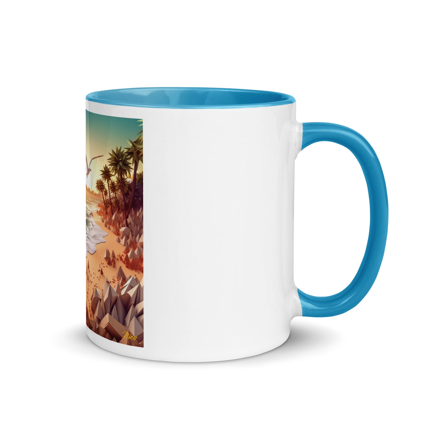 By The Seaside Series Print #4 - Mug with Color Inside