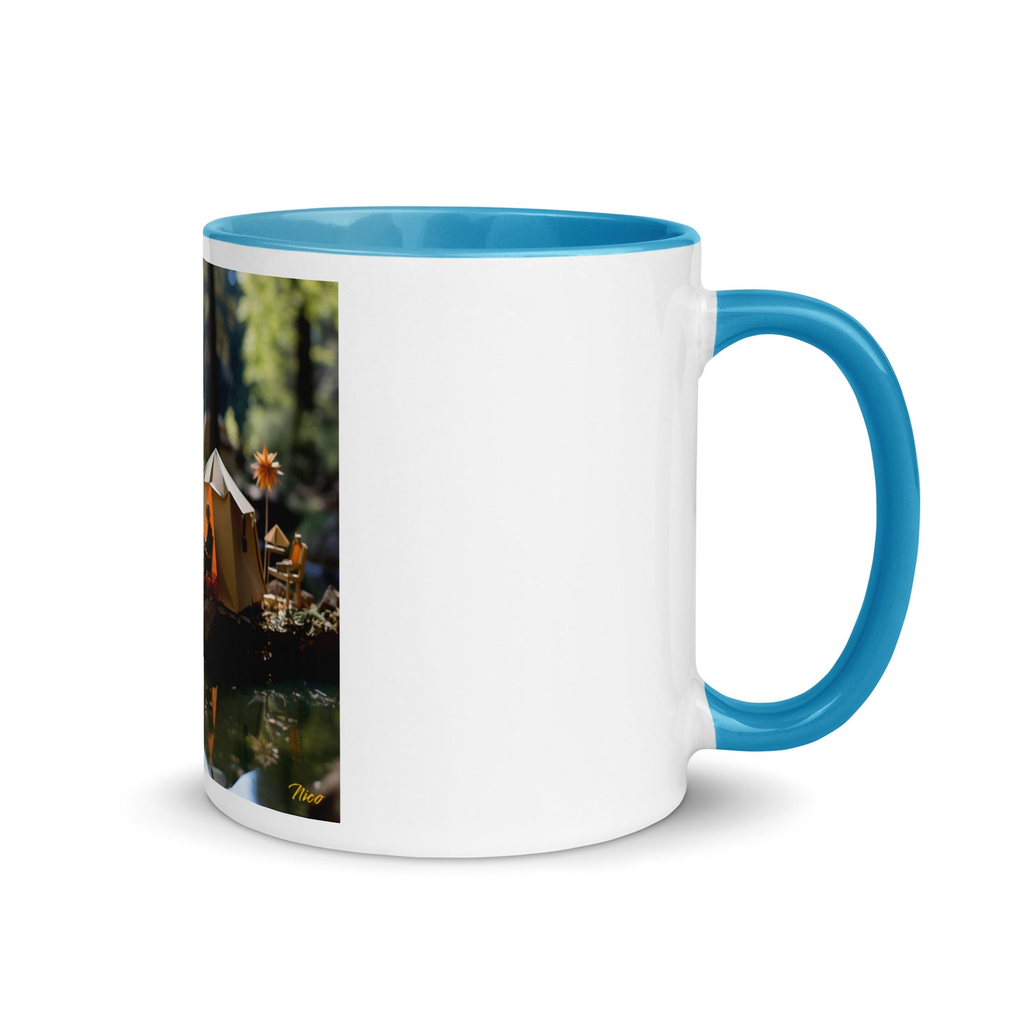 Relaxing By The Brook Series Print #4 - Mug with Color Inside