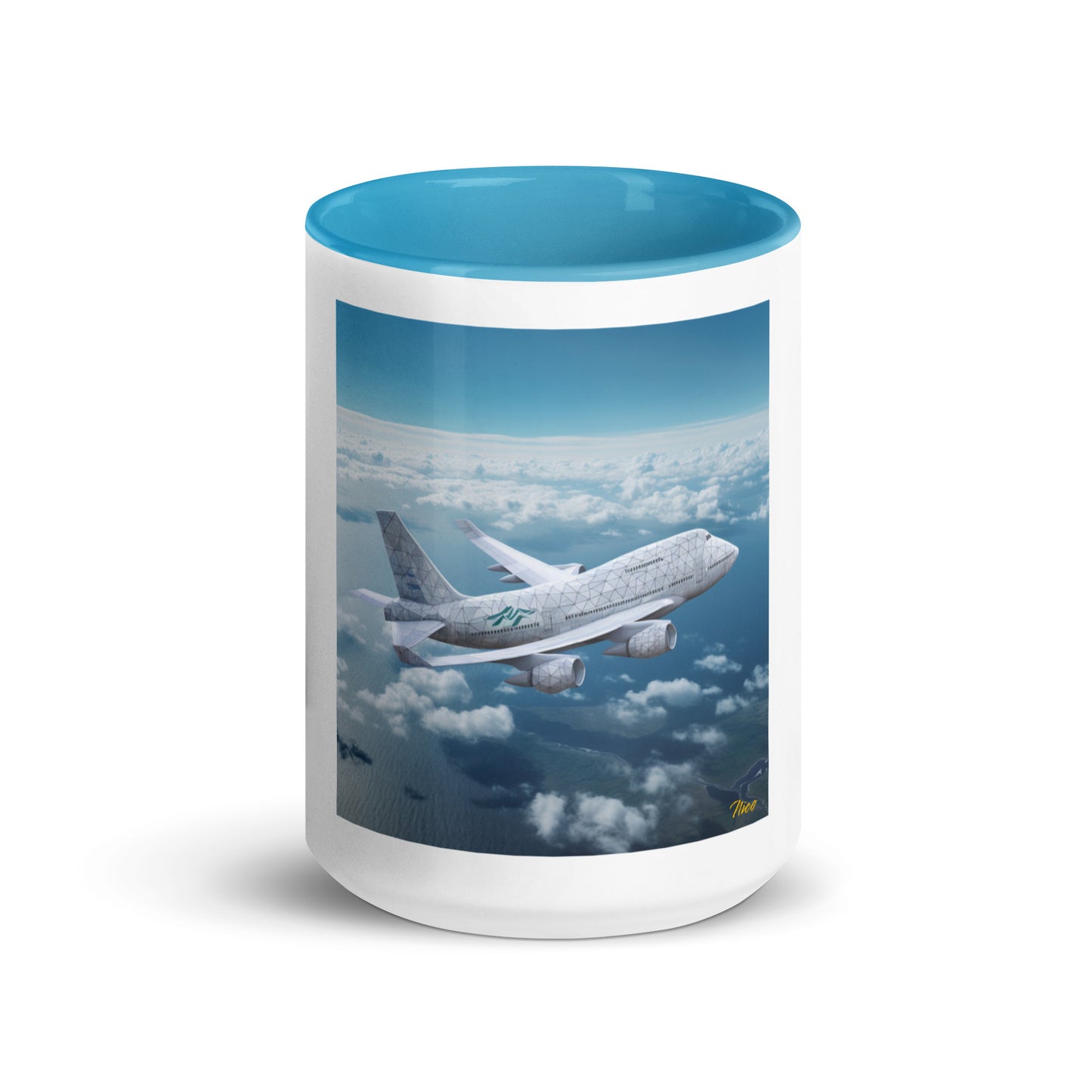 Frequent Flyer Miles Series Print #3 Mug with Color Inside