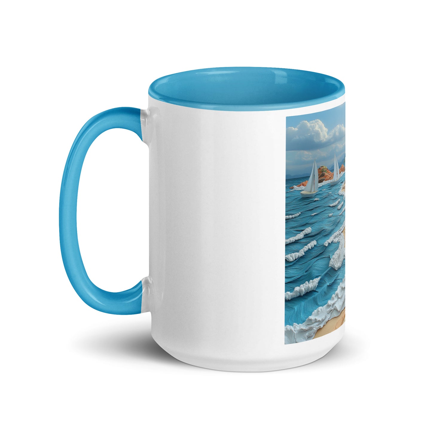 By The Seaside Series Print #4 - Mug with Color Inside