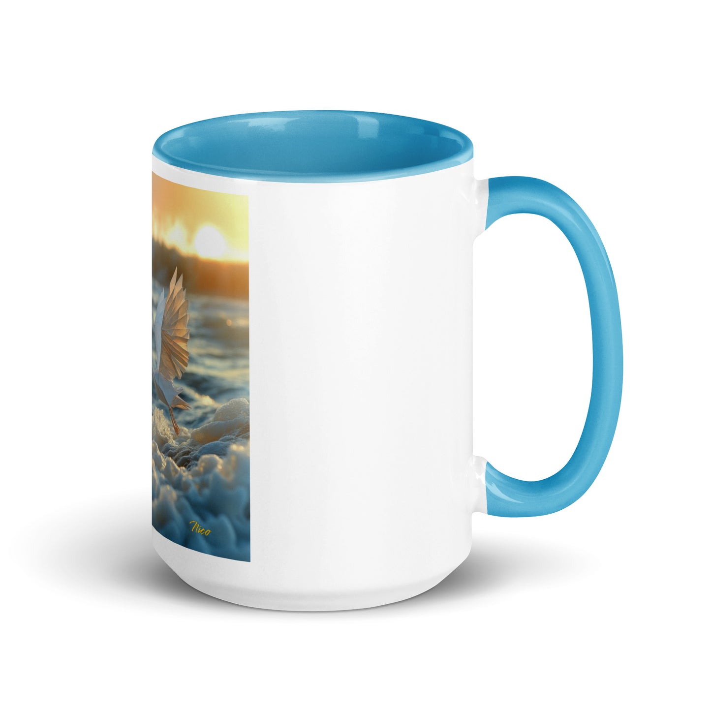 By The Seaside Series Print #5 Mug with Color Inside