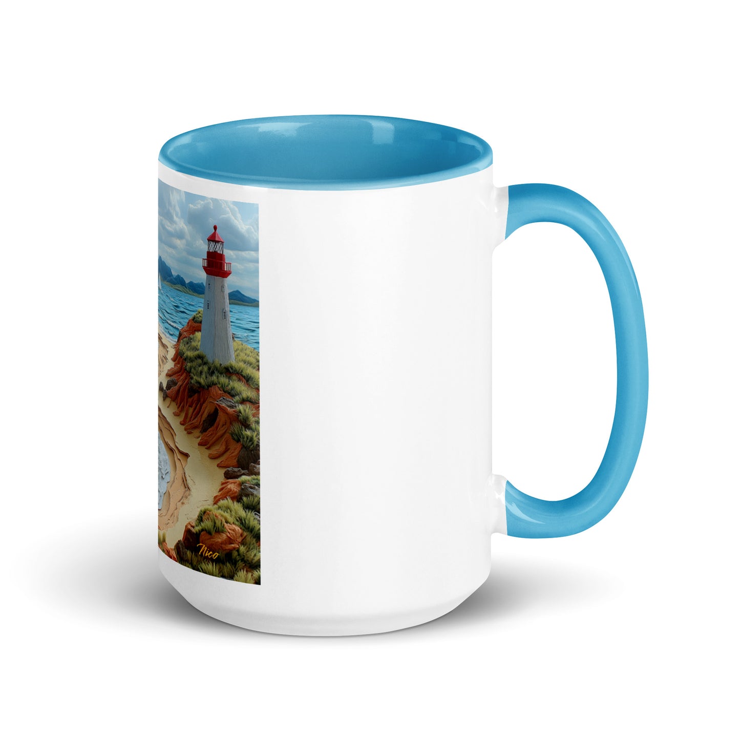 By The Seaside Series Print #4 - Mug with Color Inside