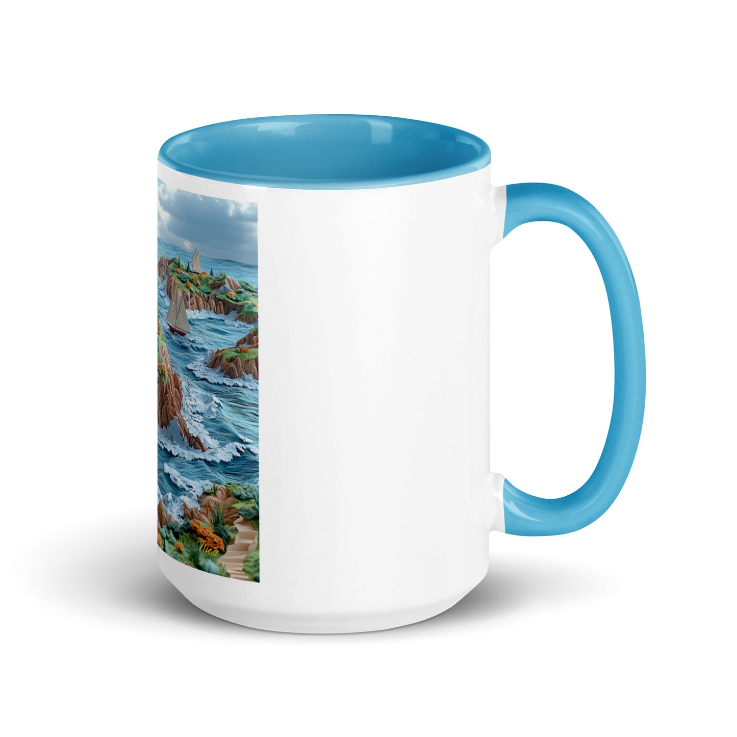 By The Seaside Series Print #6 - Mug with Color Inside