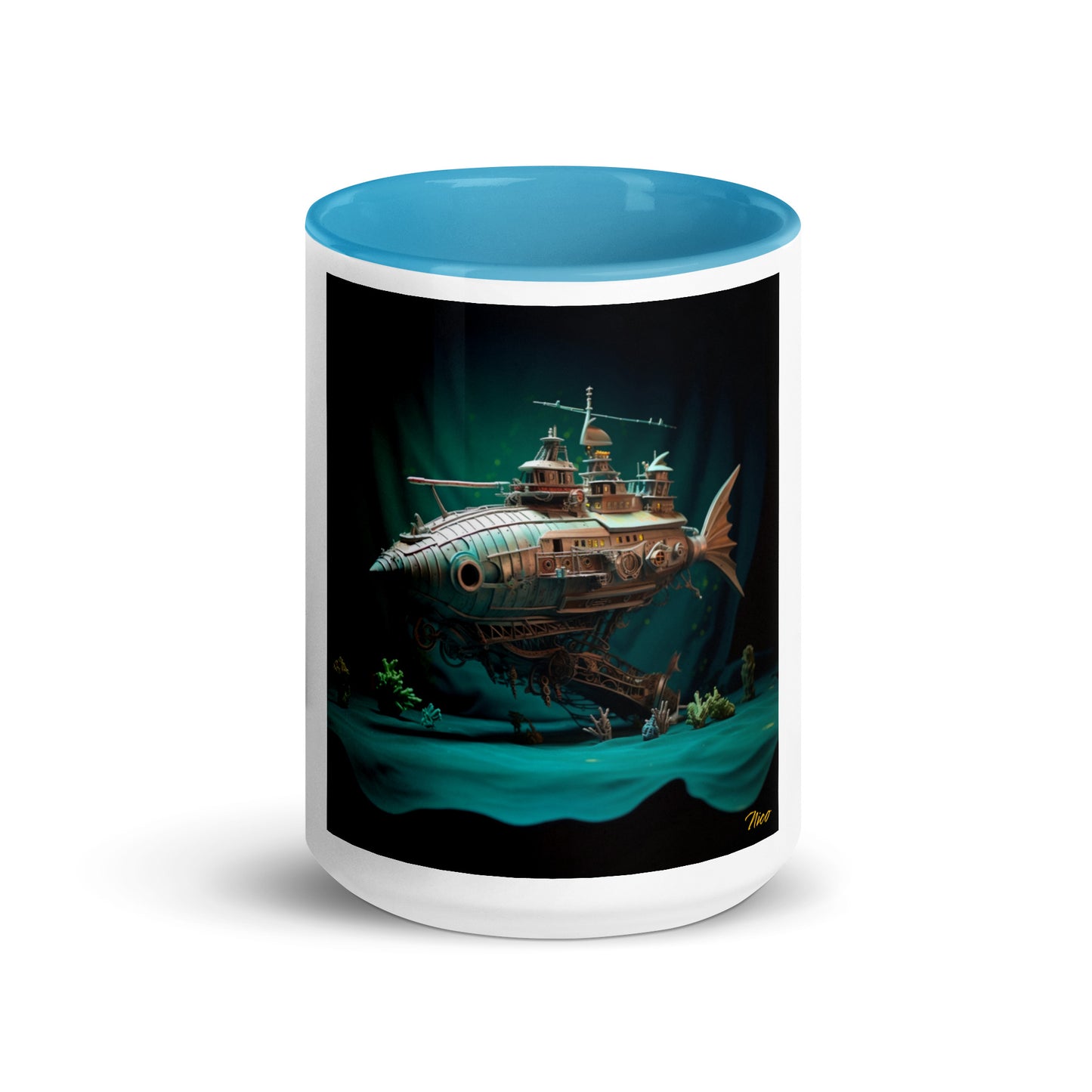 20,000 Leagues Under The Sea Series Print #2 - Mug with Color Inside