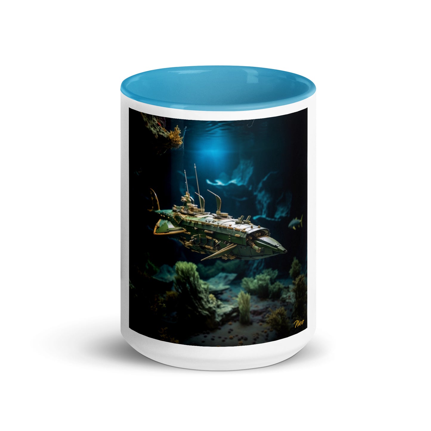 20,000 Leagues Under The Sea Series Print #1 - Mug with Color Inside