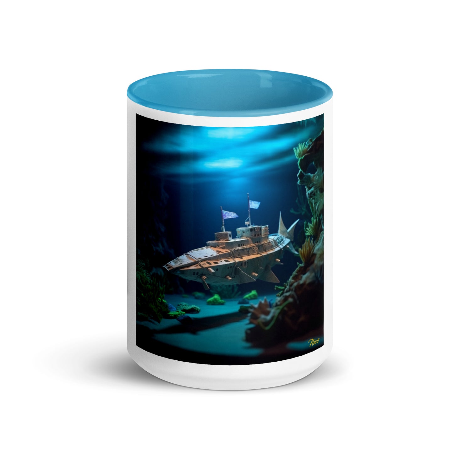 20,000 Leagues Under The Sea Series Print #3 - Mug with Color Inside