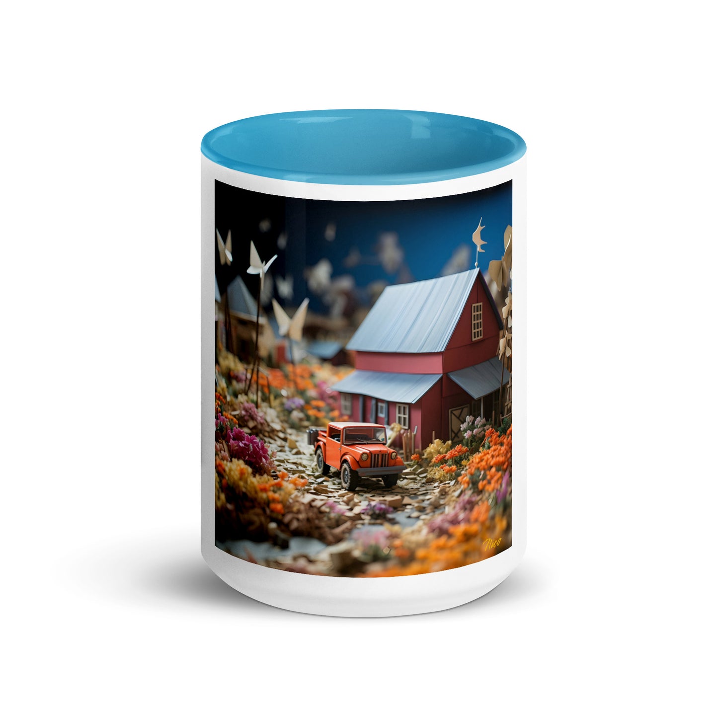 Meadow By The Farm Series Print #3 - Mug with Color Inside