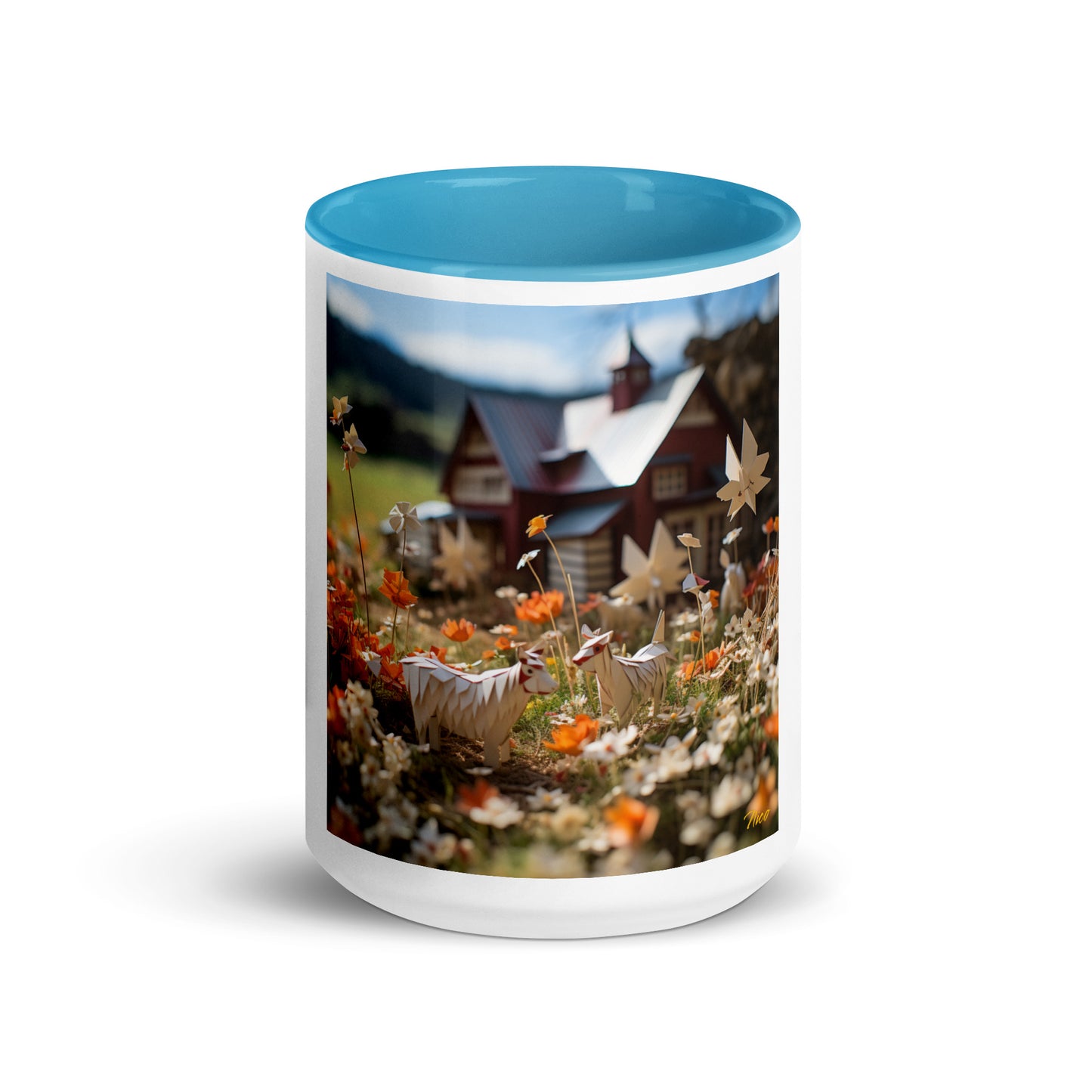 Meadow By The Farm Series Print #10 - Mug with Color Inside