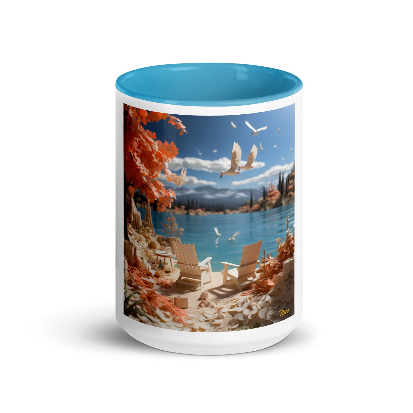 Atop The Mountain Lakeshore Series Print #10 - Mug with Color Inside