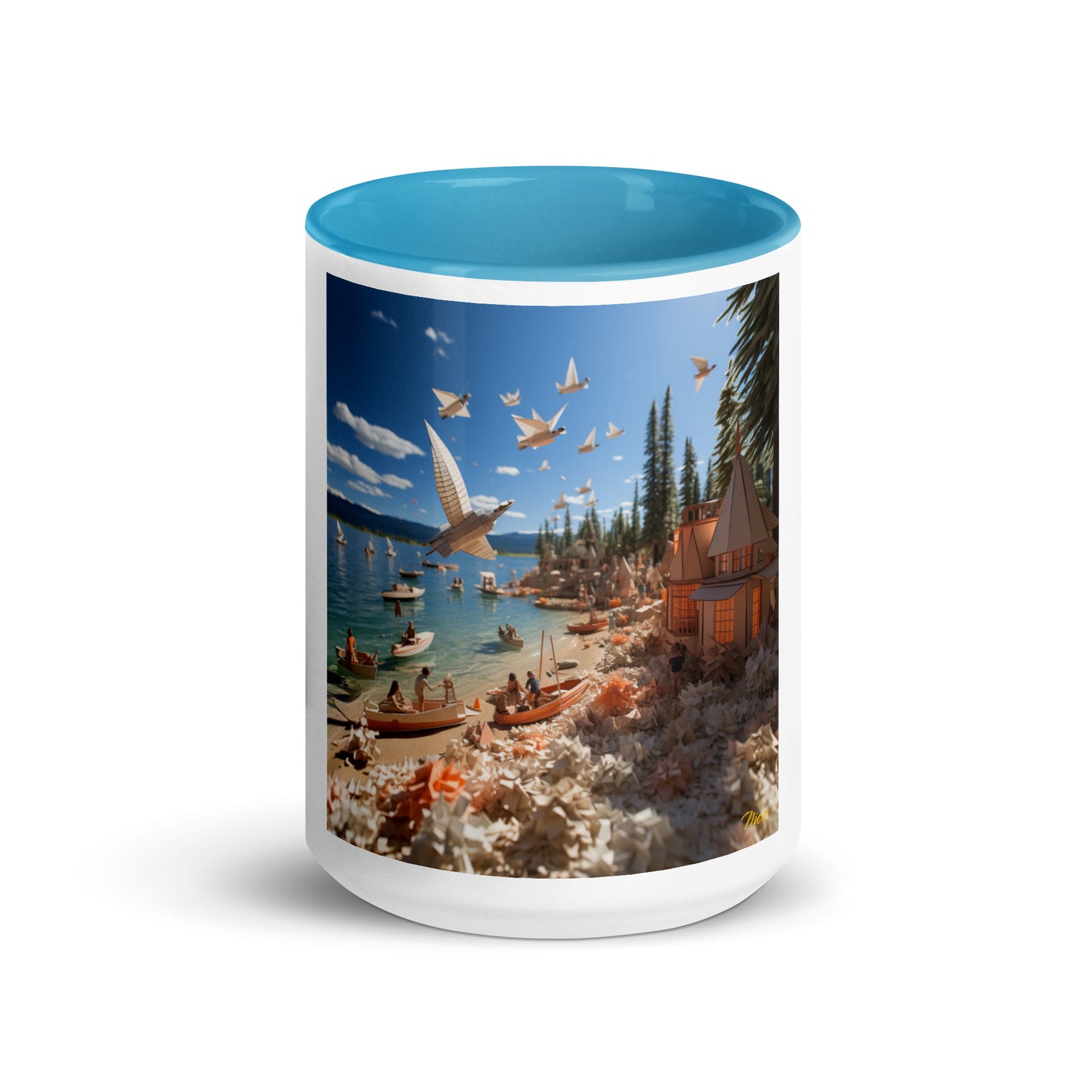 Atop The Mountain Lakeshore Series Print #6 - Mug with Color Inside