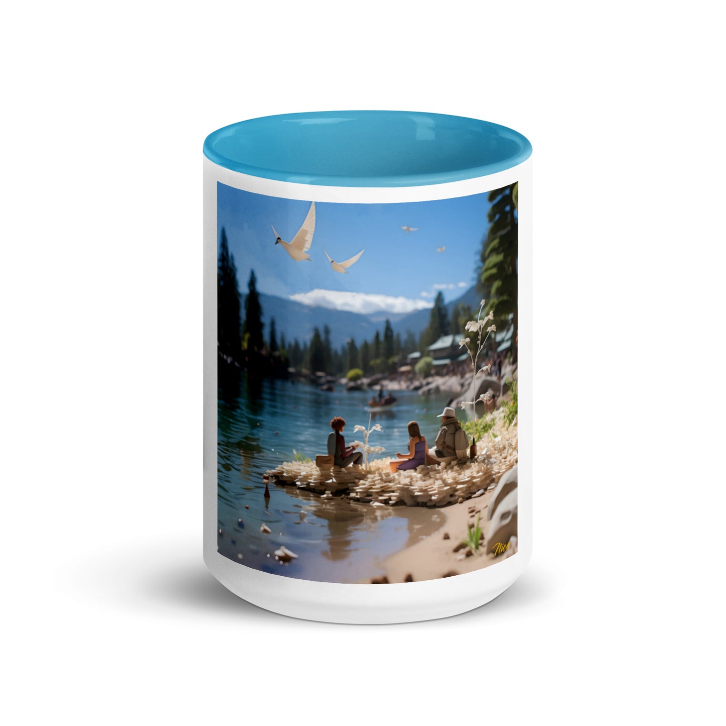 Atop The Mountain Lakeshore Series Print #7 - Mug with Color Inside