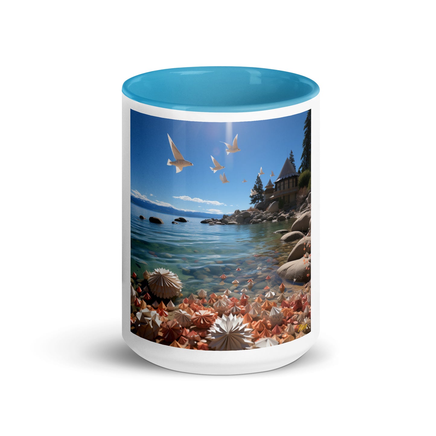 Atop The Mountain Lakeshore Series Print #3 - Mug with Color Inside