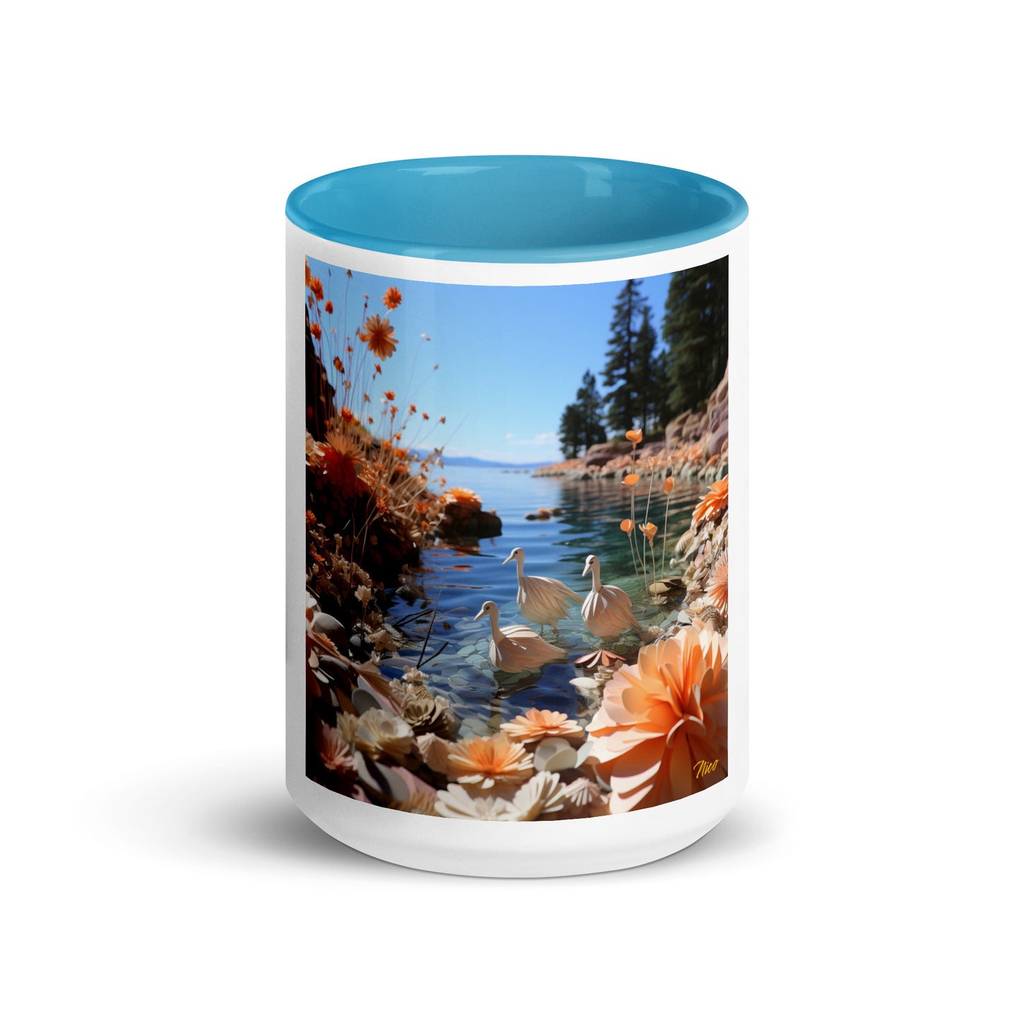 Atop The Mountain Lakeshore Series Print #4 - Mug with Color Inside