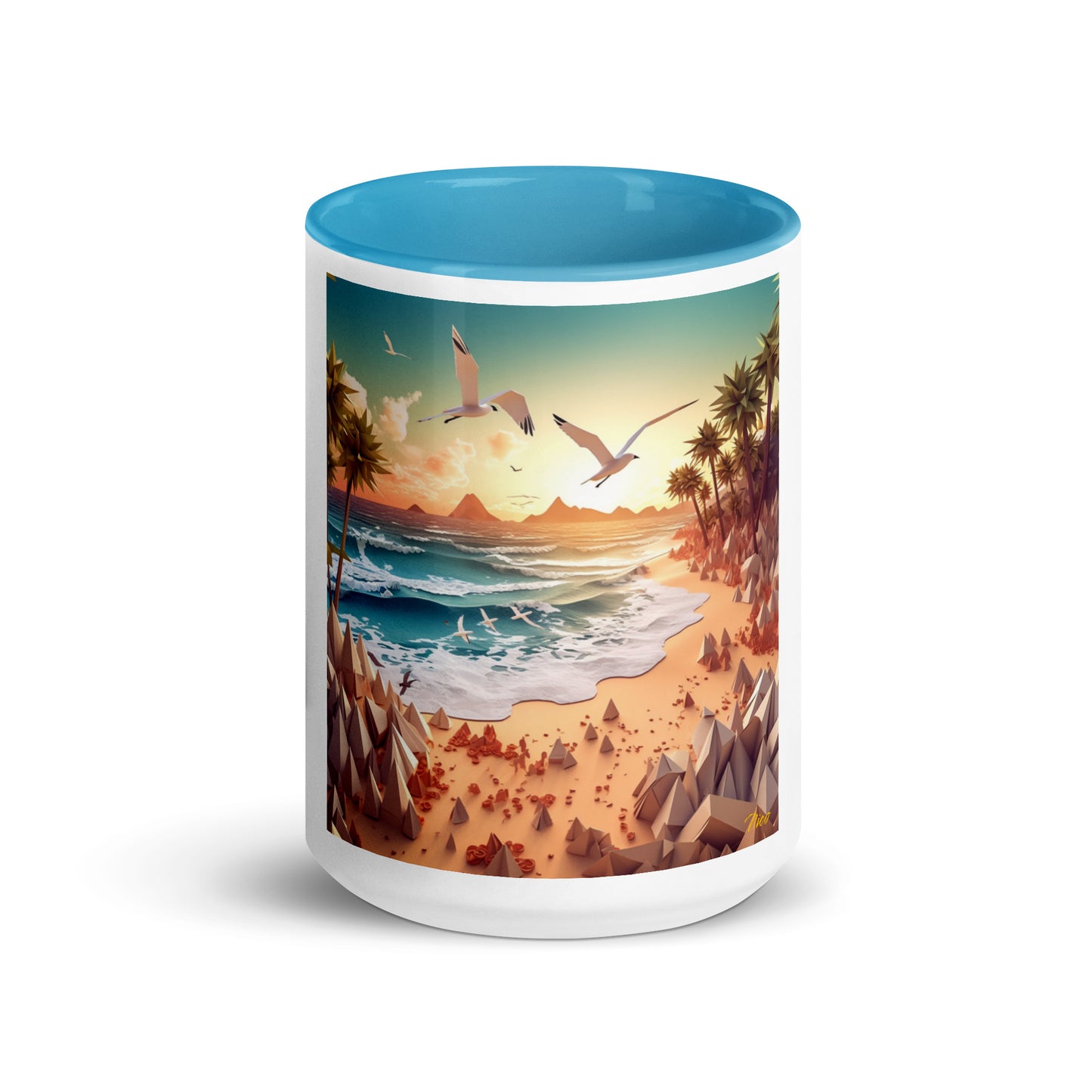 By The Seaside Series Print #4 - Mug with Color Inside