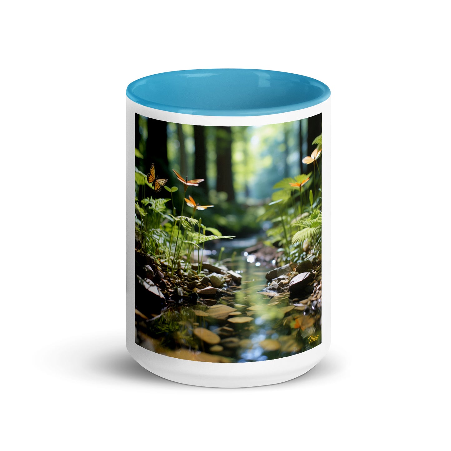 Relaxing By The Brook Series Print #9 - Mug with Color Inside