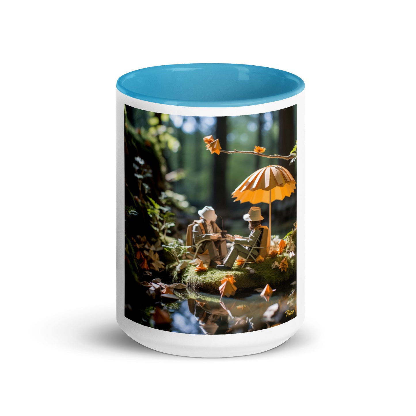 Relaxing By The Brook Series Print #2 - Mug with Color Inside