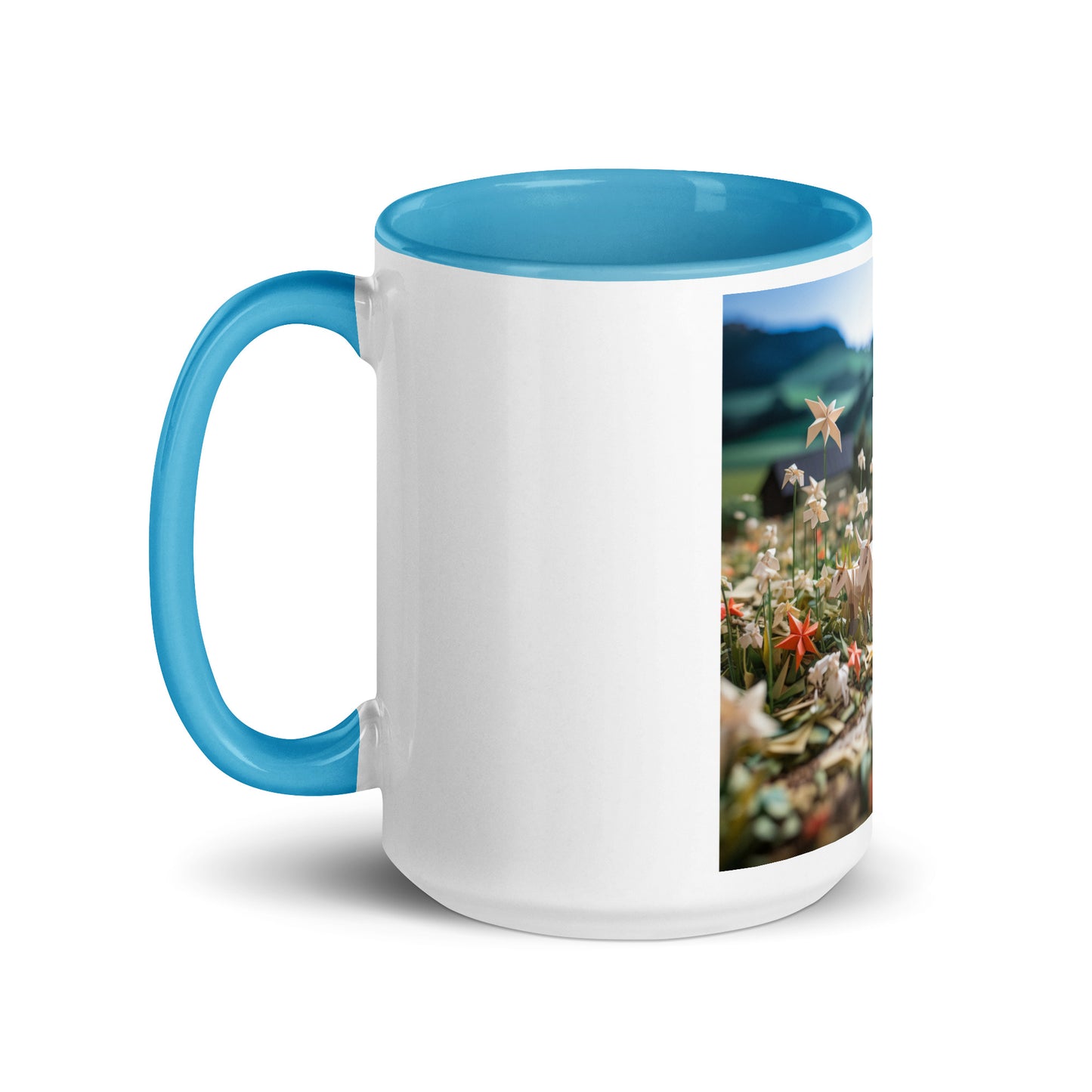 Meadow By The Farm Series Print #5 - Mug with Color Inside