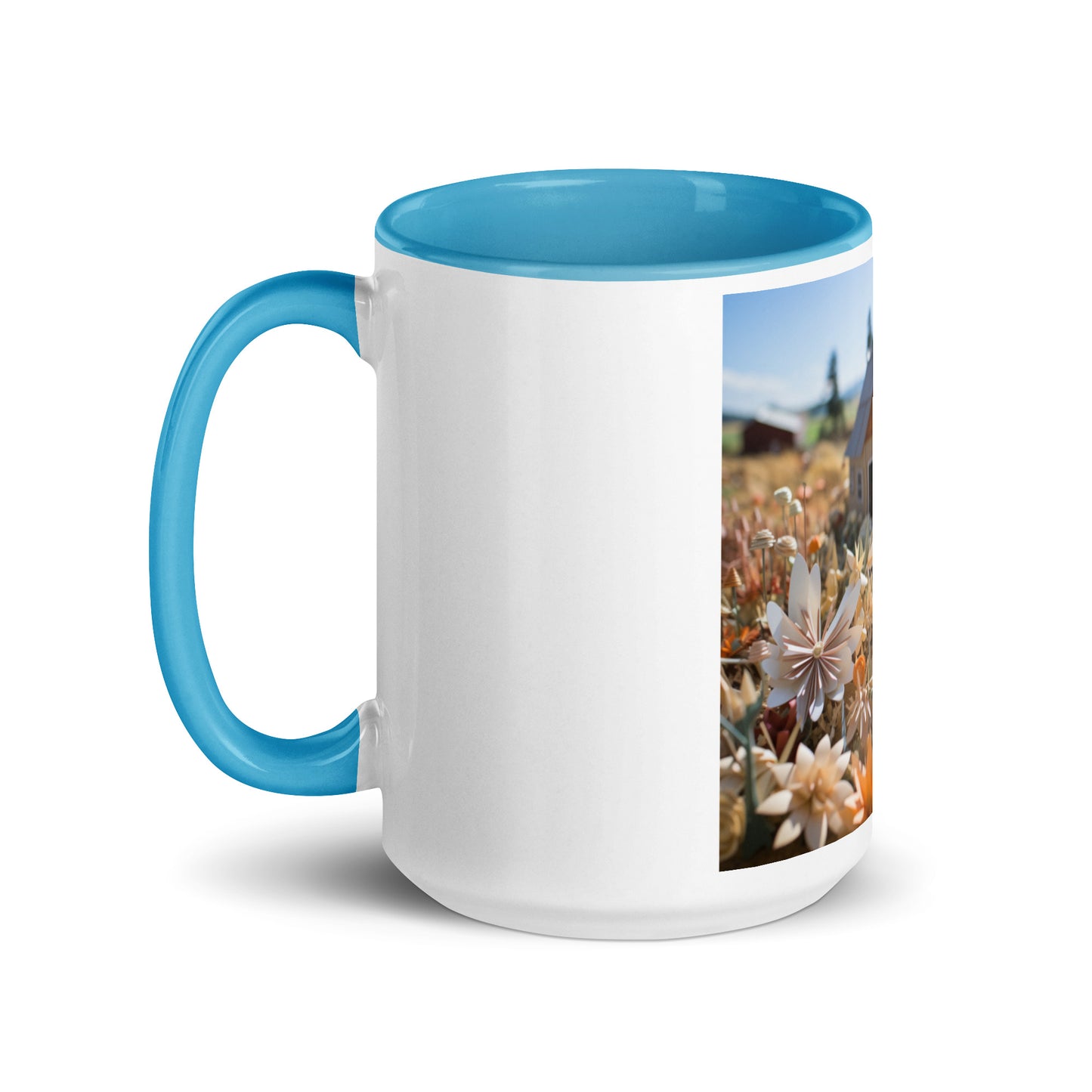 Meadow By The Farm Series Print #4 - Mug with Color Inside