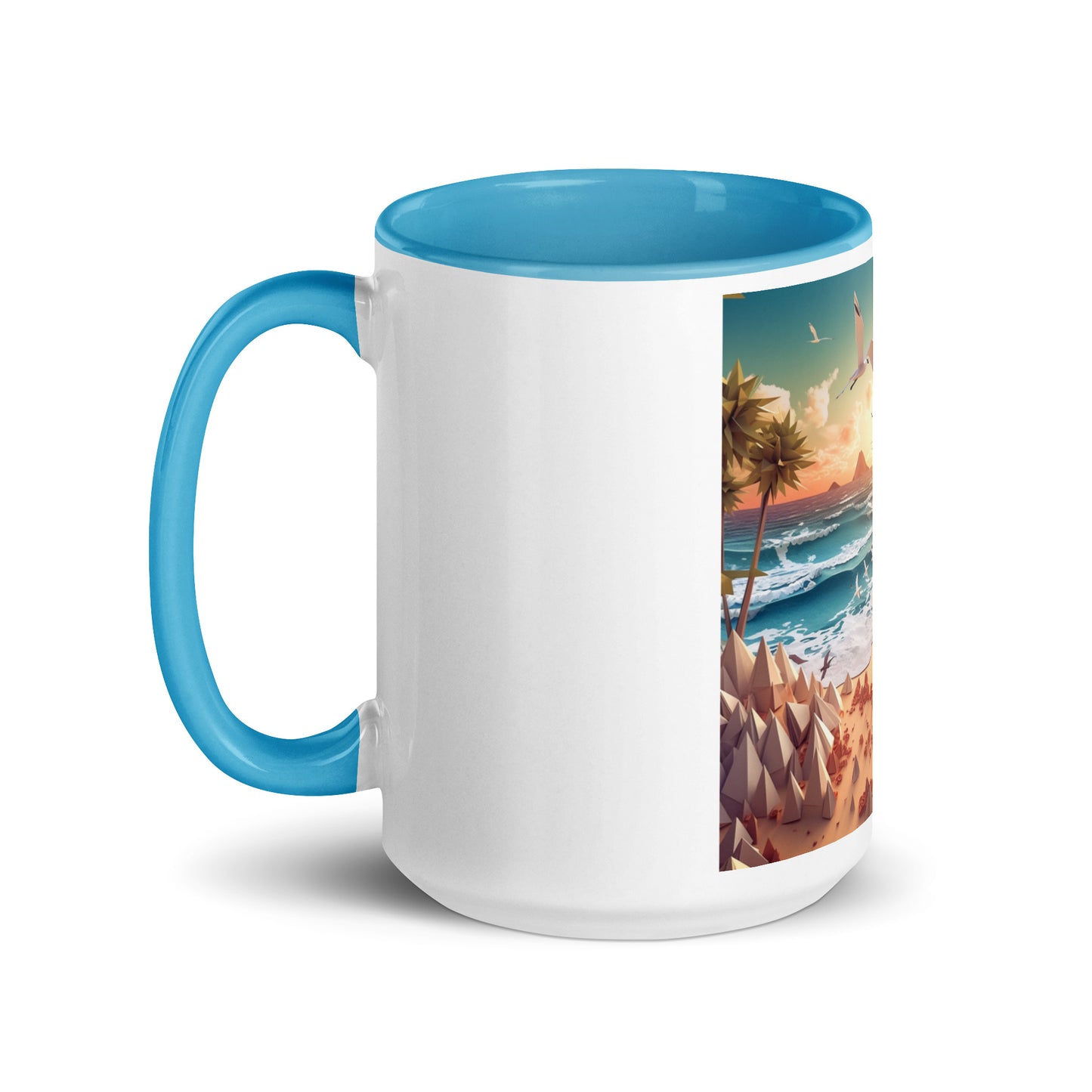 By The Seaside Series Print #4 - Mug with Color Inside