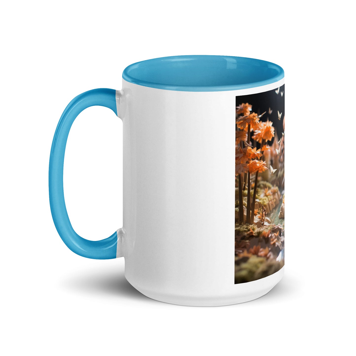 Relaxing By The Brook Series Print #3 - Mug with Color Inside