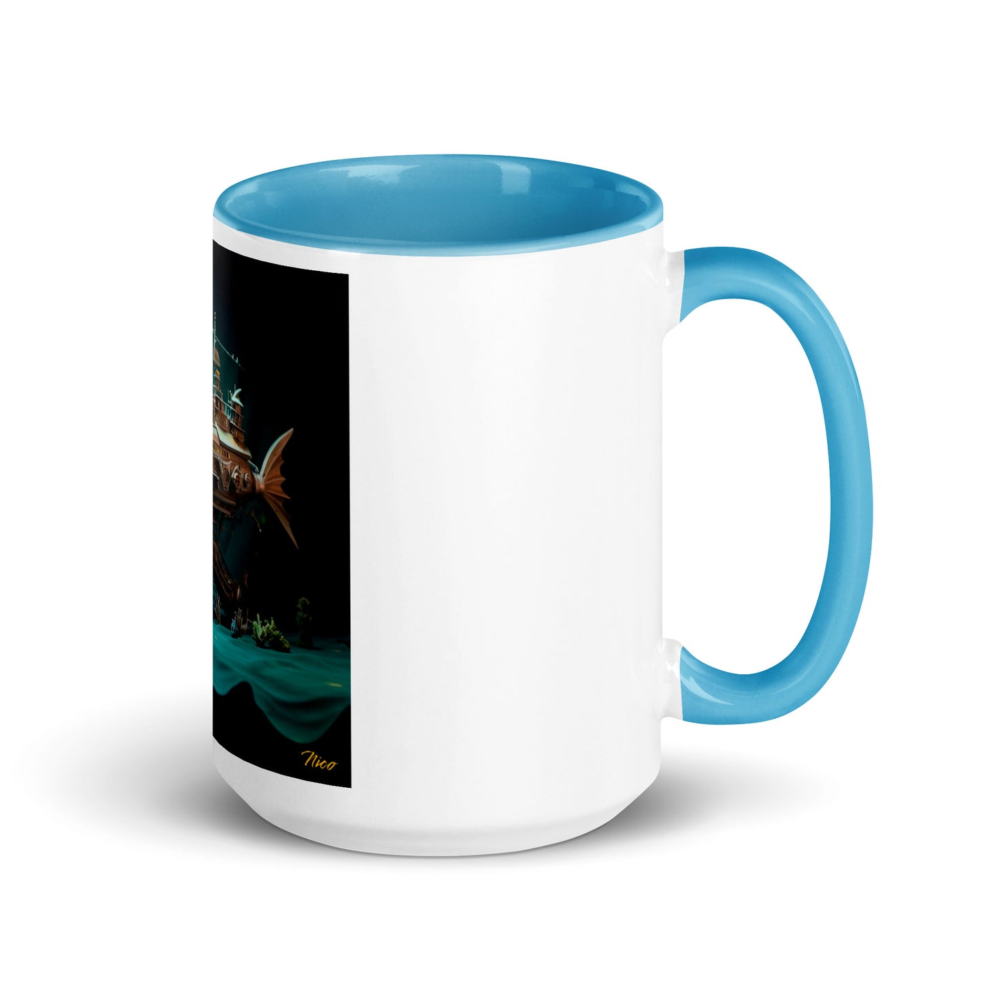 20,000 Leagues Under The Sea Series Print #2 - Mug with Color Inside