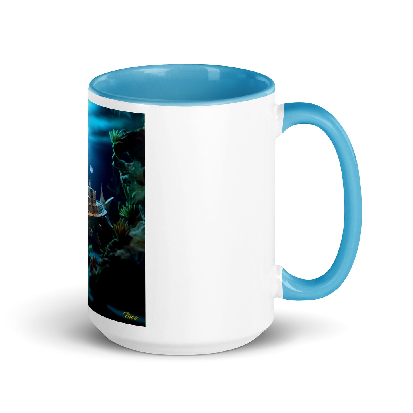 20,000 Leagues Under The Sea Series Print #3 - Mug with Color Inside