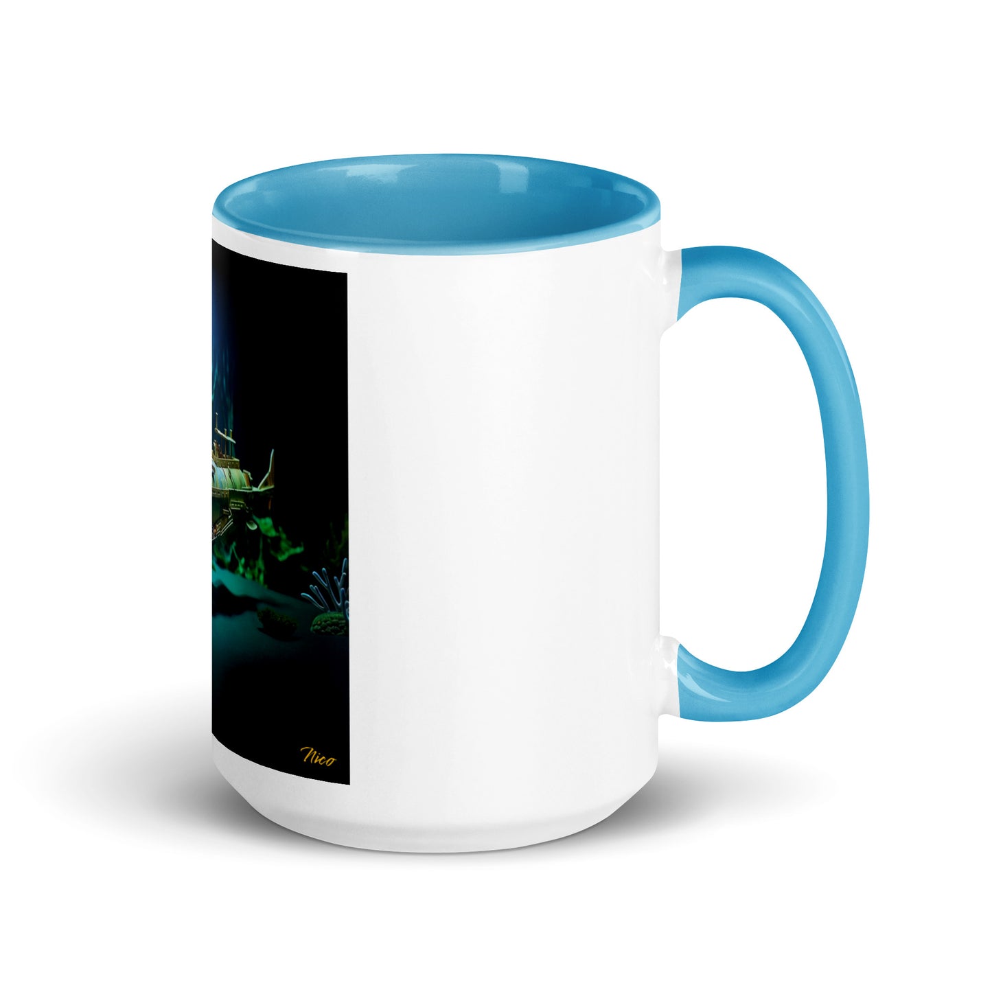 20,000 Leagues Under The Sea Series Print #6 - Mug with Color Inside