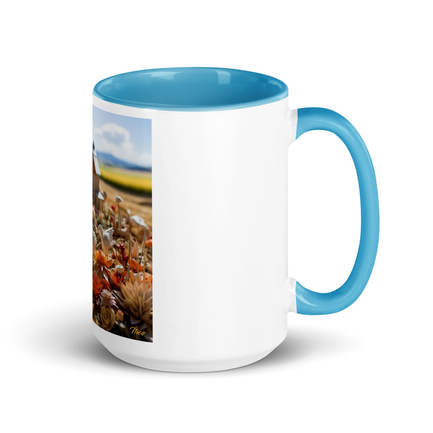 Meadow By The Farm Series Print #4 - Mug with Color Inside