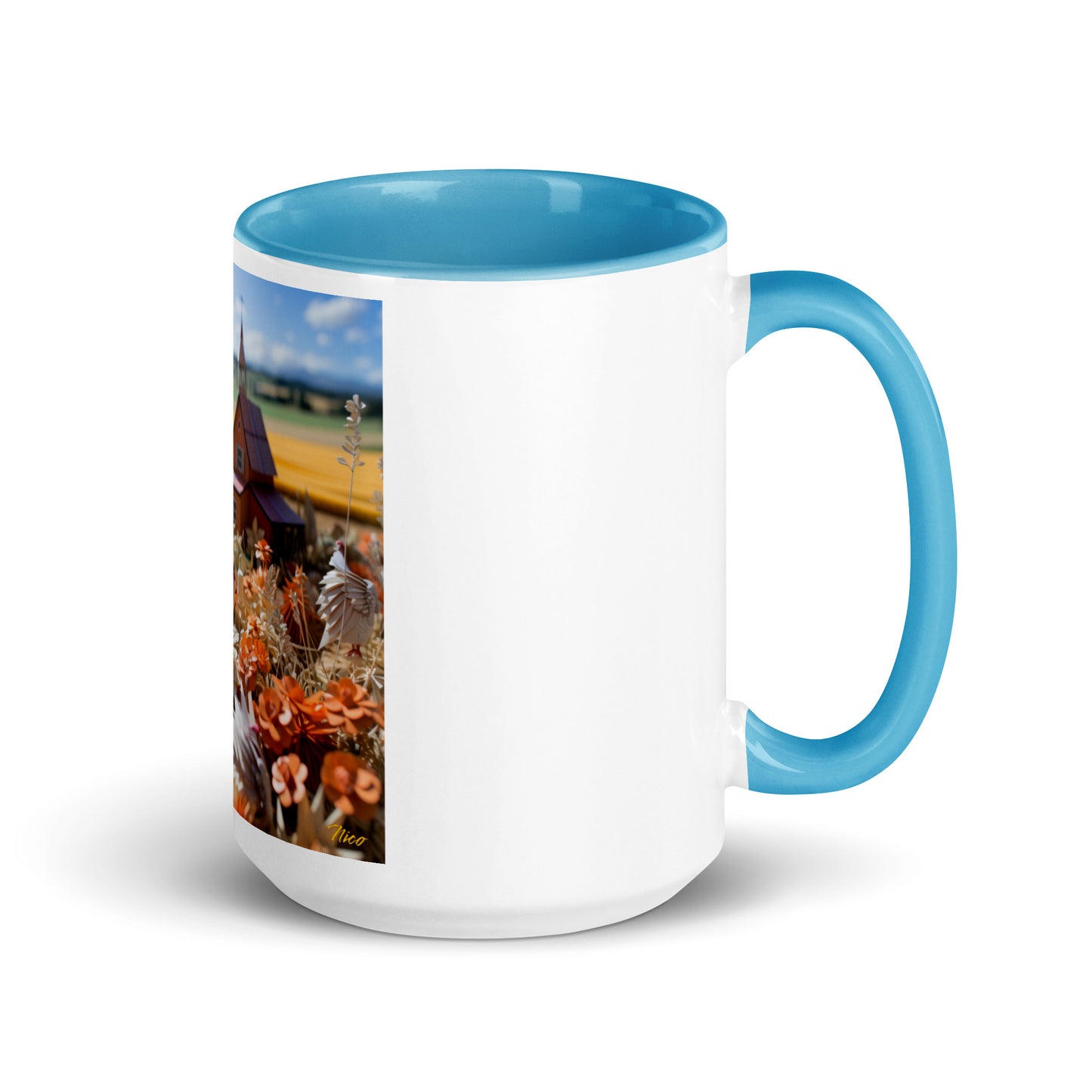 Meadow By The Farm Series Print #7 - Mug with Color Inside