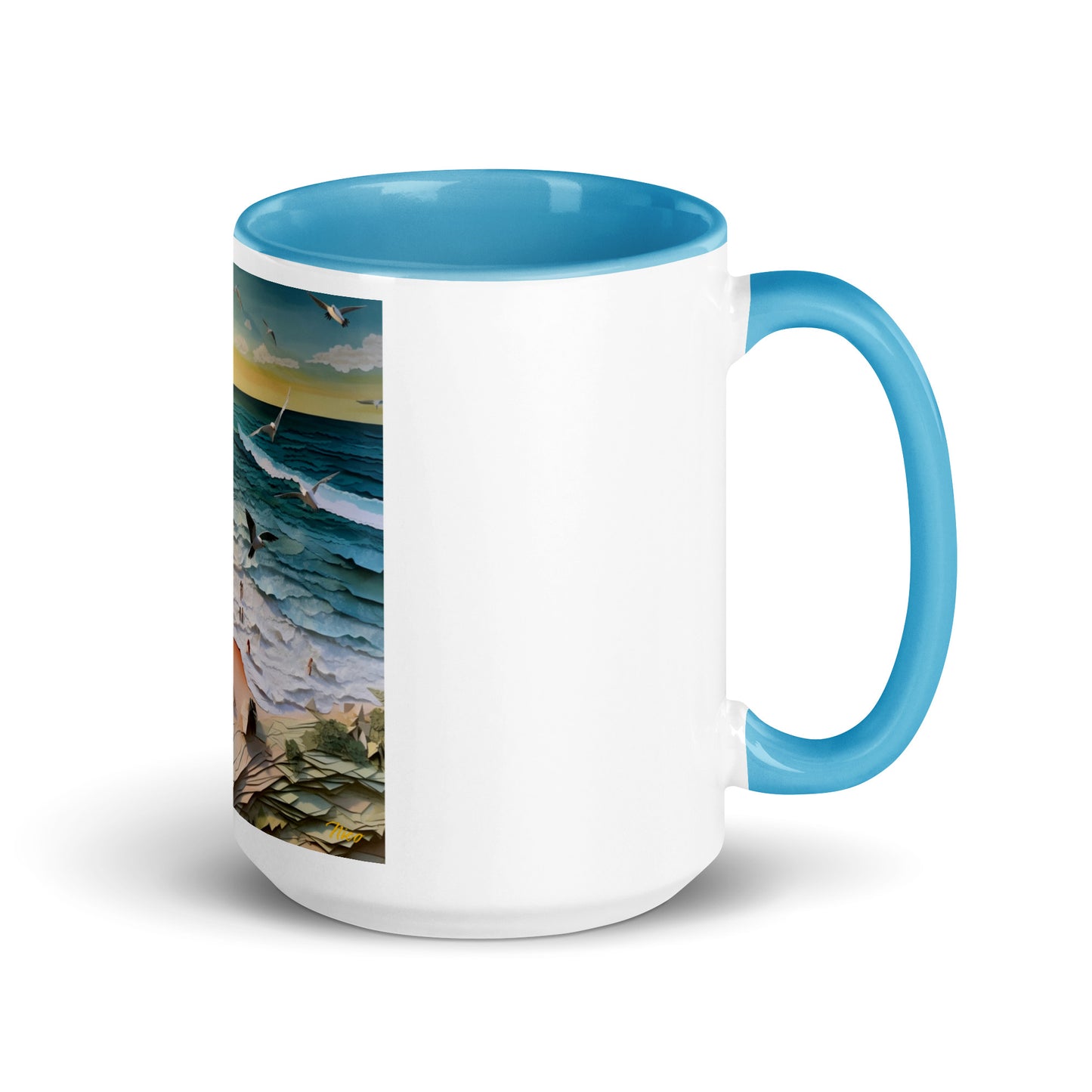 By The Seaside Series Print #6 - Mug with Color Inside