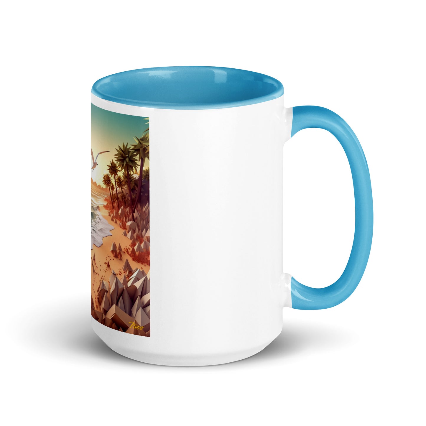 By The Seaside Series Print #4 - Mug with Color Inside