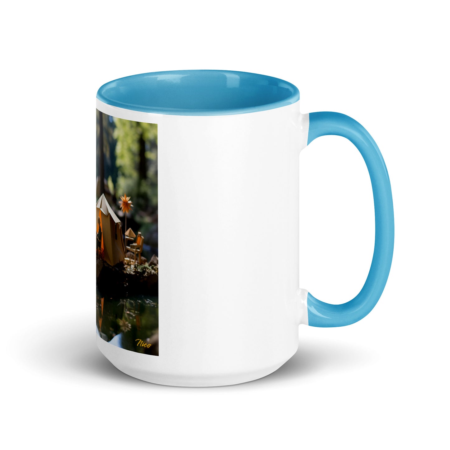 Relaxing By The Brook Series Print #4 - Mug with Color Inside