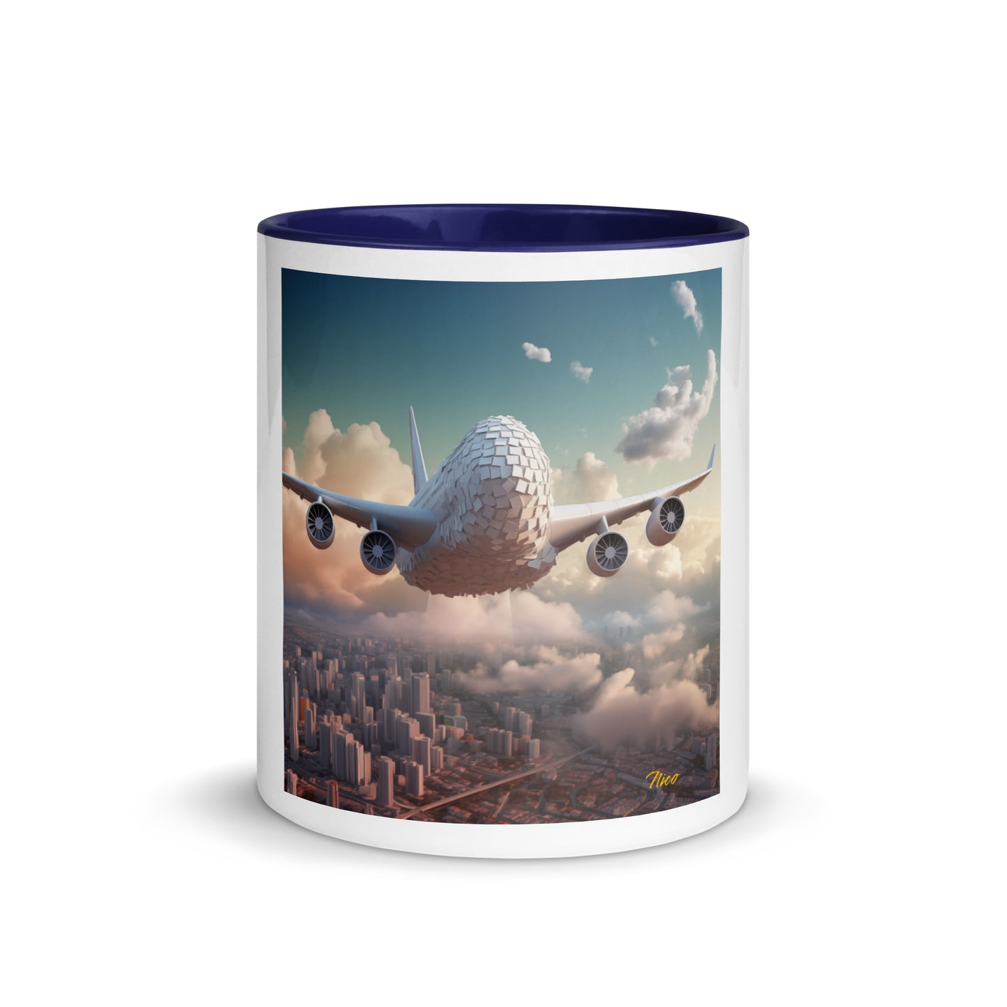 Frequent Flyer Miles Series Print #1 Mug with Color Inside