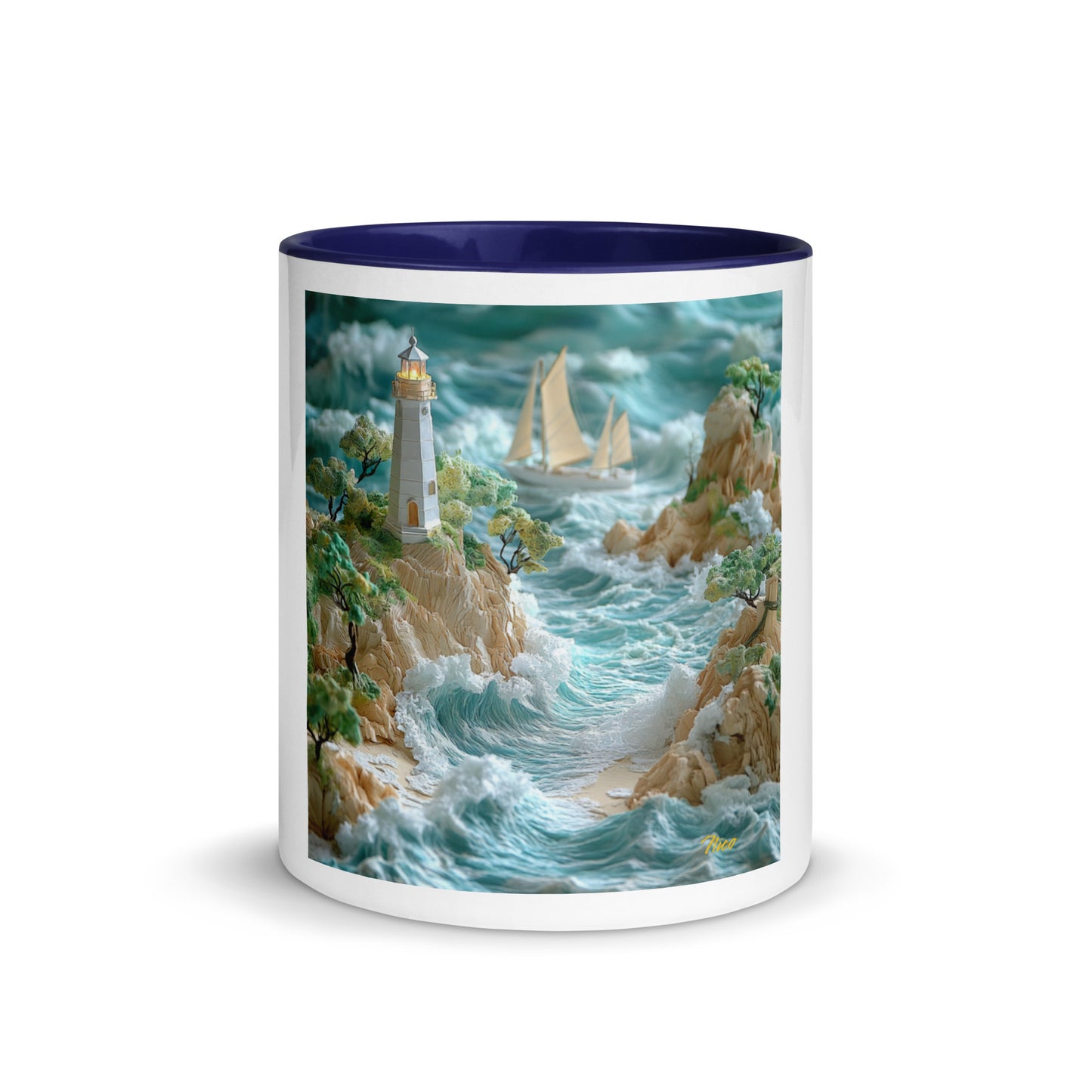 By The Seaside Series Print #9 - Mug with Color Inside