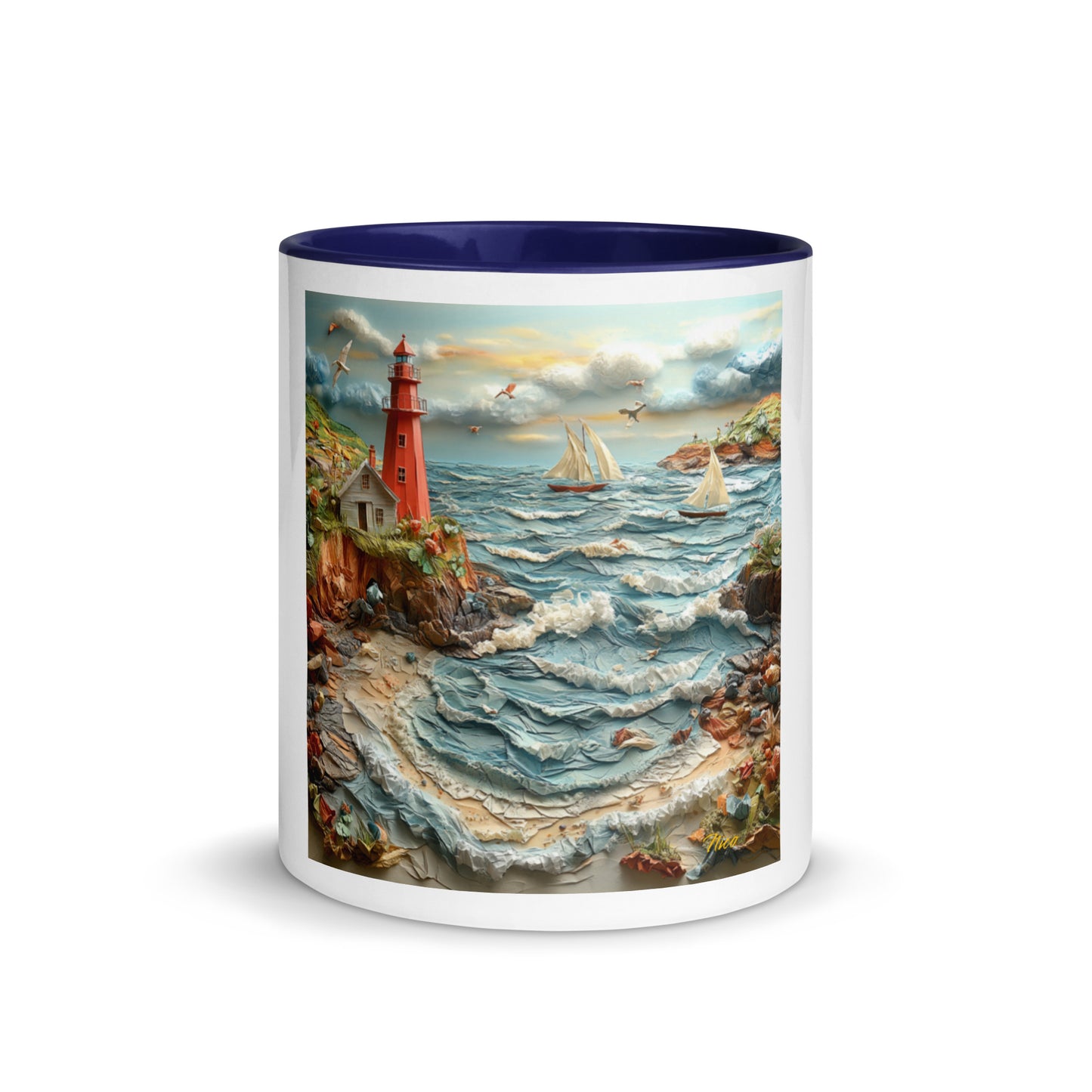 By The Seaside Series Print #2 - Mug with Color Inside