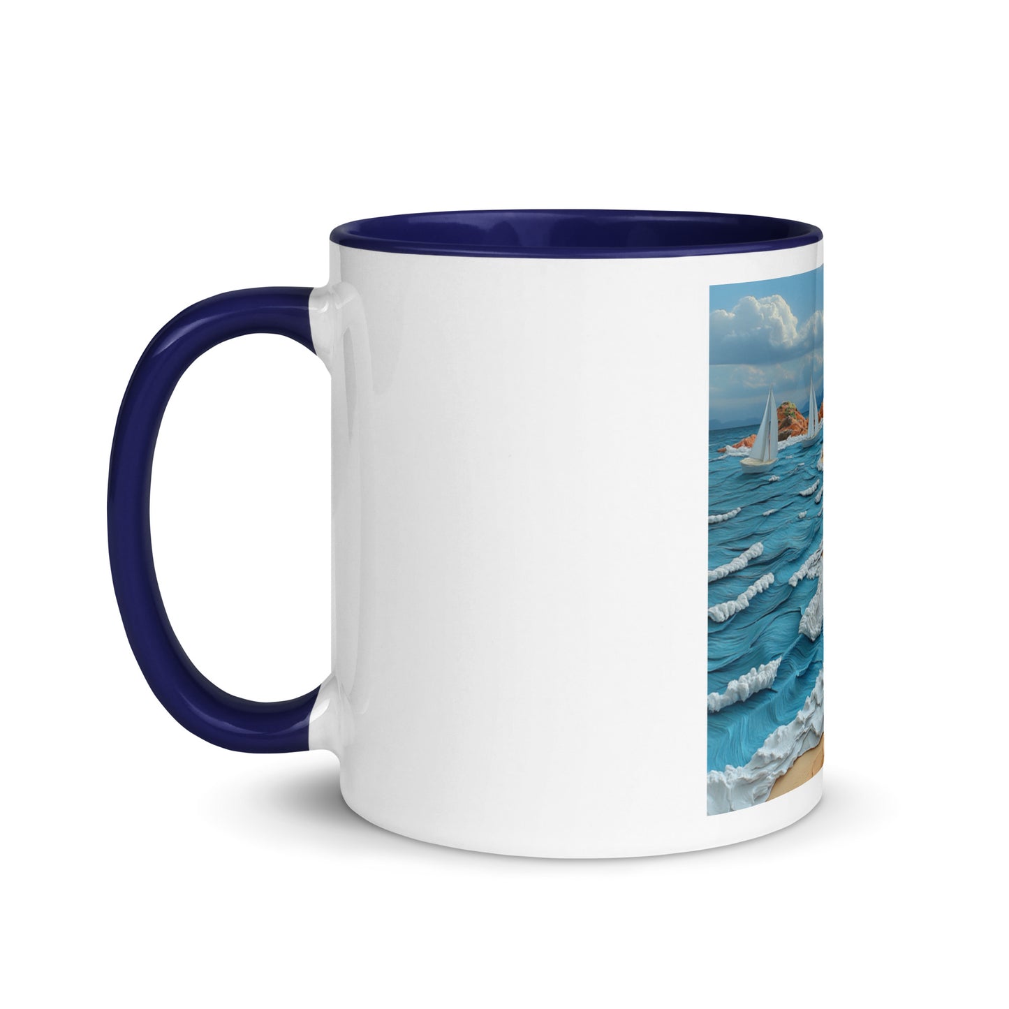 By The Seaside Series Print #4 - Mug with Color Inside