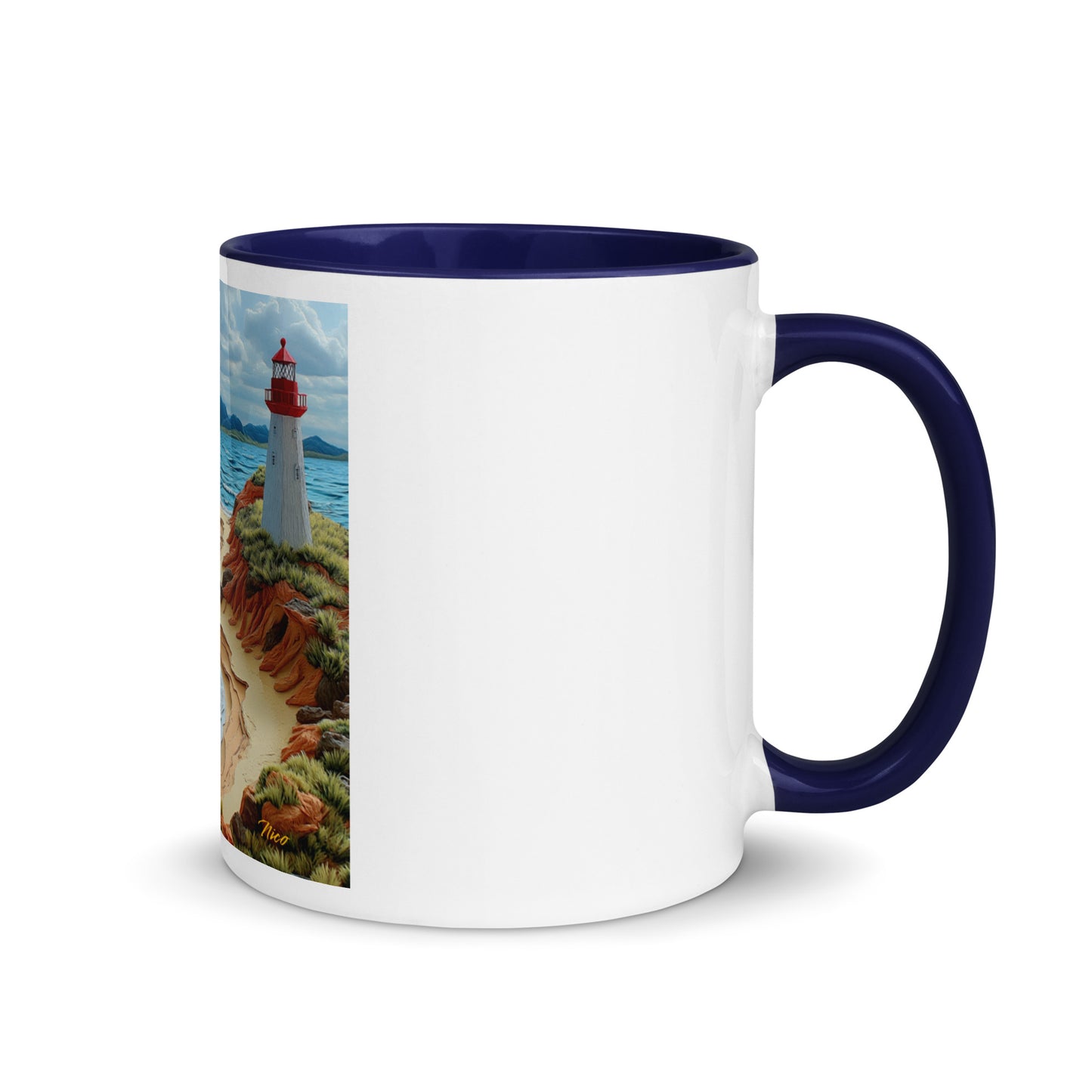 By The Seaside Series Print #4 - Mug with Color Inside