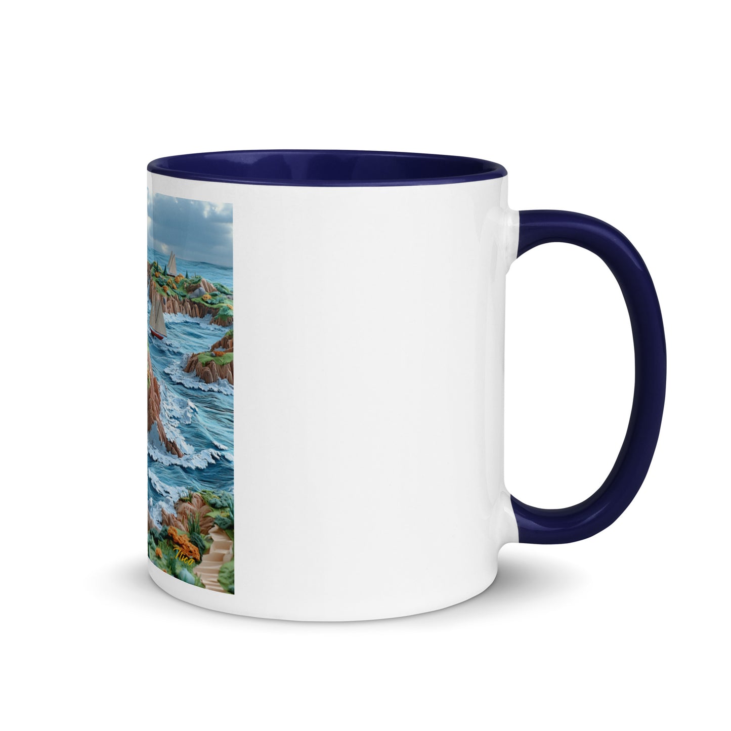 By The Seaside Series Print #6 - Mug with Color Inside