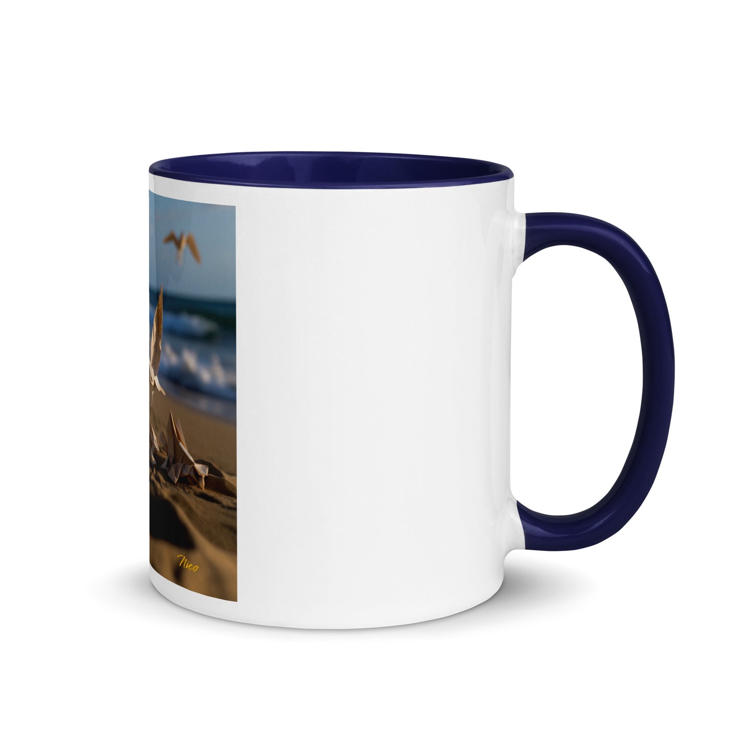 By The Seaside Series Print #7 - Mug with Color Inside