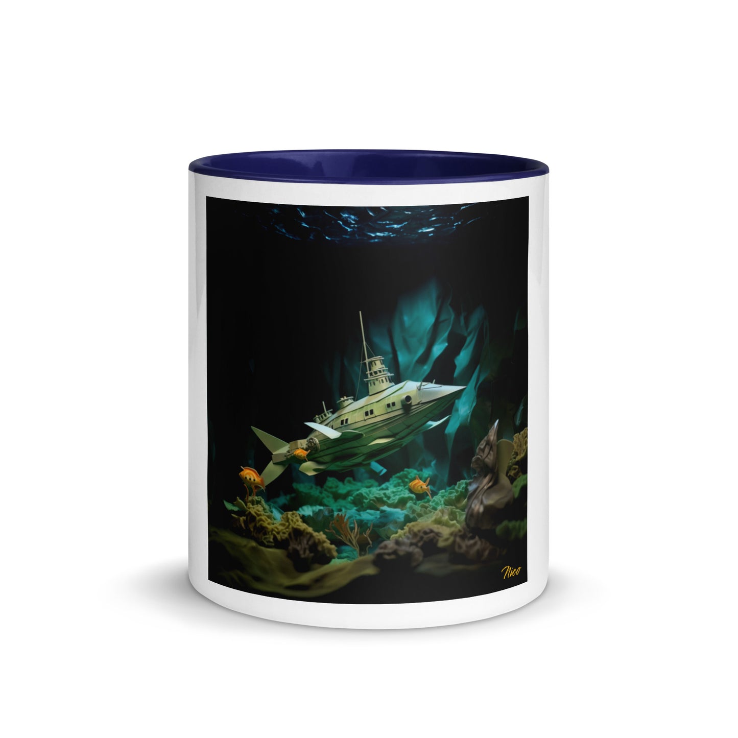 20,000 Leagues Under The Sea Series Print #8 - Mug with Color Inside