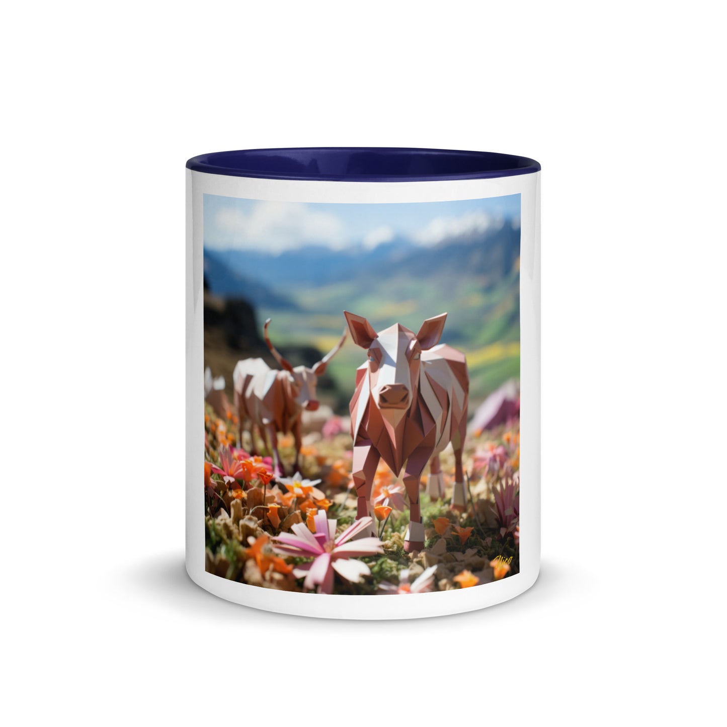 Meadow By The Farm Series Print #1 - Mug with Color Inside